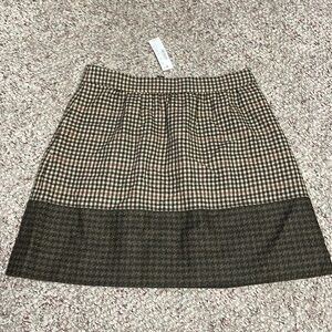 J crew 100% lambswool mini skirt with mixed tweeds